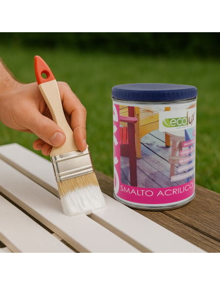 Smalto Ecologico Acrilico Ad Acqua Per Legno E Metallo Finitura Lucida