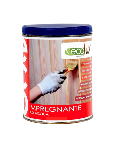 Impregnante Soluzione Acrilica Fondo Protettivo Legno Colore Mogano Ecolux