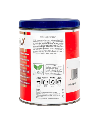 Impregnante Soluzione Acrilica Fondo Protettivo Legno Colore Mogano Ecolux