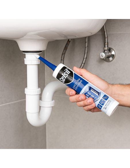 Silicone Neutro Trasparente Costruzioni Lamiera 310Ml Selsil Sigillante Resistente