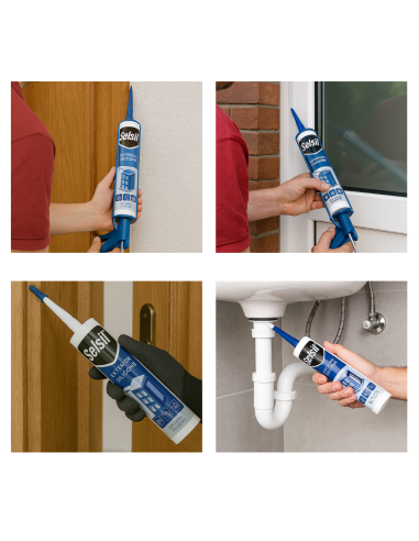 Silicone Neutro Trasparente Costruzioni Lamiera 310Ml Selsil Sigillante Resistente