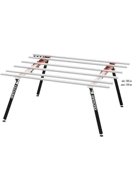 Banco Lavoro Larghezza Variabile 180 x 100/150 cm BM 180 PLUS Grandi Lastre
