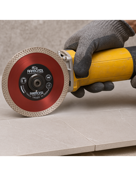 Disco Diamantato Cross Diametro 115mm F.22,2 mm Ceramiche 