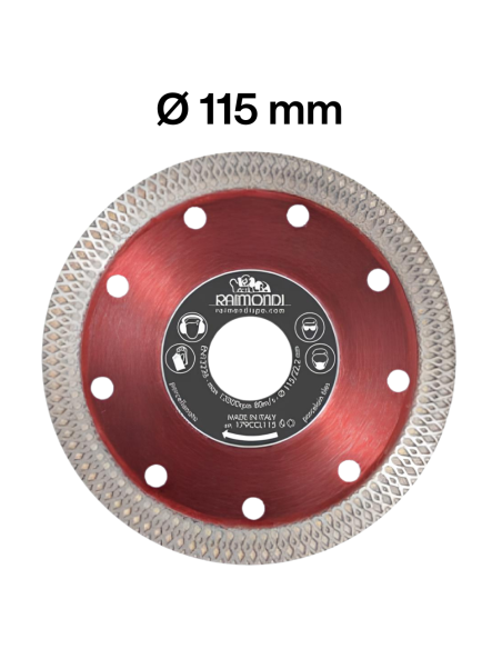 Disco Diamantato Cross Diametro 115mm F.22,2 mm Ceramiche 