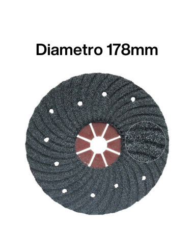 Disco Monofaccia Carburo Di  Silicio Diametro 178mm Grana 16gr. Levigatura