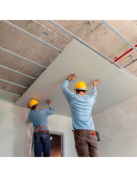 Lastra Cartongesso Rivestimenti 1200x2000 mm Spessore 9,5 mm Confezione 20 Pezzi