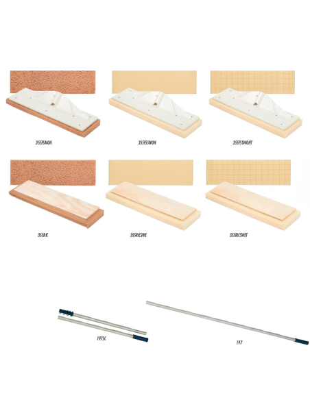 Frattone Spugna Avana Senza Manico 13x42 cm Pulizia Fughe Dopo Posa