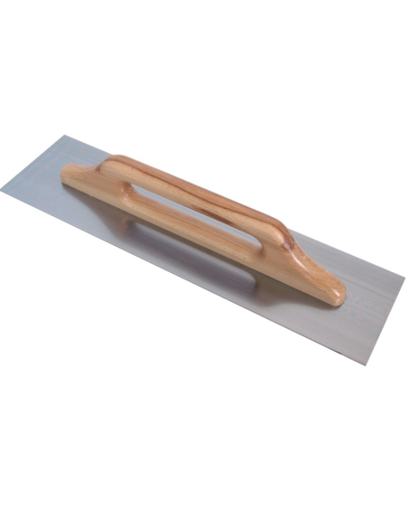 Frattone Acciaio Liscio Rettangolare 48x13cm Impugnatura Legno 10x10mm  