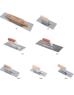 Frattone Acciaio Liscio Rettangolare 48x13cm Impugnatura Legno 10x10mm   2