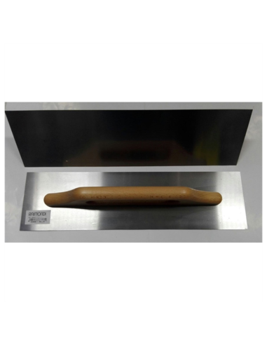 Frattone Acciaio Liscio Rettangolare 48x13cm Impugnatura Legno 10x10mm  