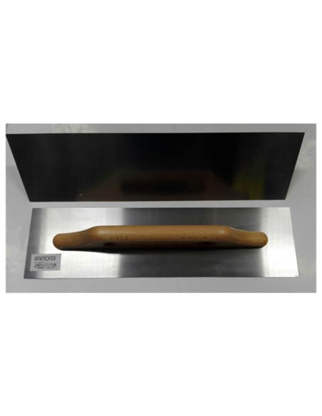 Frattone Acciaio Liscio Rettangolare 48x13cm Impugnatura Legno 10x10mm  