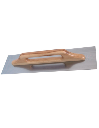 Frattone Acciaio Liscio Rettangolare 48x13cm Impugnatura Legno 10x10mm  