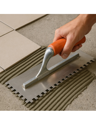 Frattone Americano Dentato 36x13cm Impugnatura Gomma Dentatura 10x10cm 