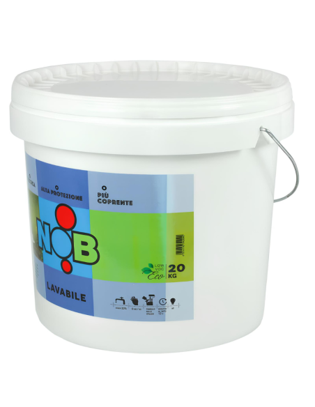 Idropittura Lavabile Ecologica Murale Acrilica Interni Colore Bianco Nob 