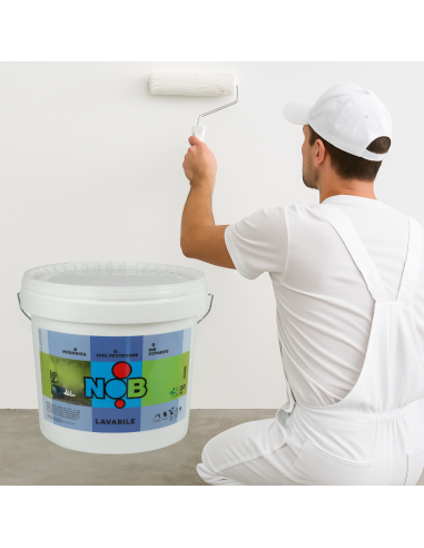 Idropittura Lavabile Ecologica Murale Acrilica Interni Colore Bianco Nob 