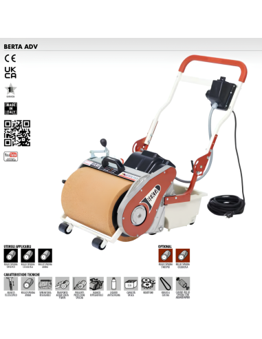 Elettrospugna Berta Spugna Avana Inclusa 230V/50-60Hz Pulizia Pavimenti 