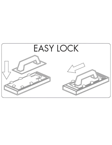 Impugnatura Attacco Rapido Easy Lock 24x10 cm Frattazzi Spugna 
