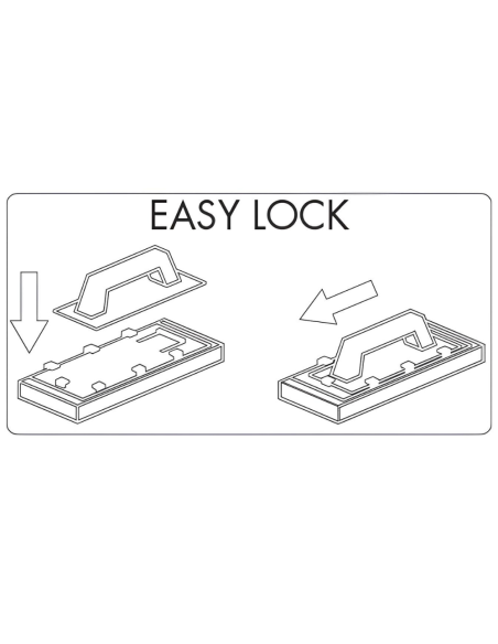 Impugnatura Attacco Rapido Easy Lock 24x10 cm Frattazzi Spugna 