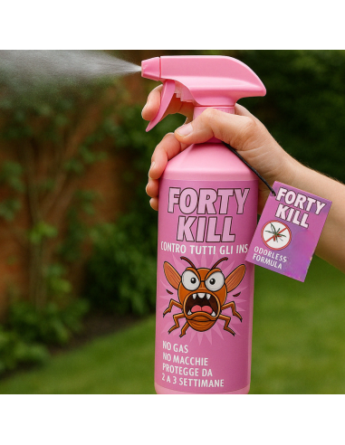 Insetticida Zanzare Giardino Repellente Fortykill Protezione Acaro Polvere 750ml
