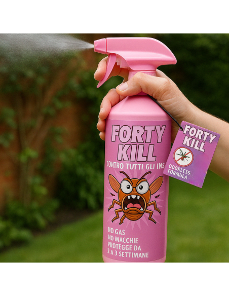 Insetticida Zanzare Giardino Repellente Fortykill Protezione Acaro Polvere 750ml