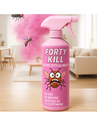 Insetticida Zanzare Giardino Repellente Fortykill Protezione Acaro Polvere 750ml