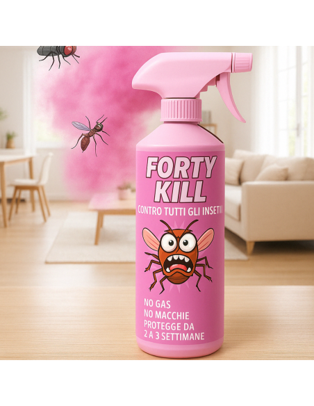 Insetticida Zanzare Giardino Repellente Fortykill Protezione Acaro Polvere 750ml