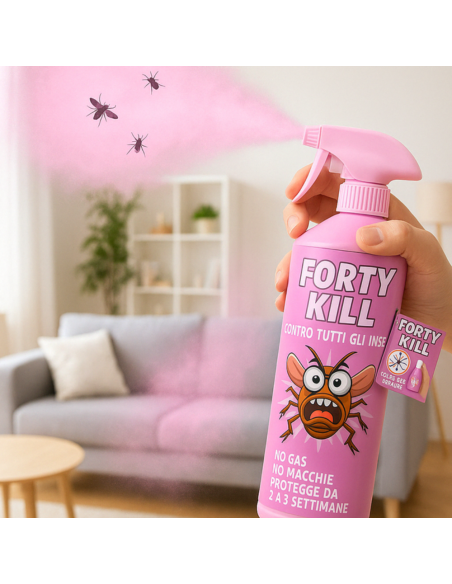 Insetticida Zanzare Giardino Repellente Fortykill Protezione Acaro Polvere 750ml