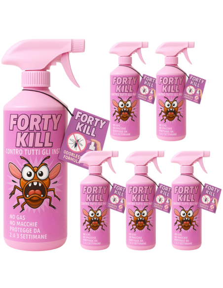 Insetticida Zanzare Giardino Repellente Fortykill Protezione Acari 6 Pezzi