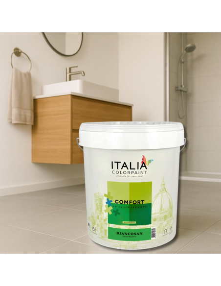Idropittura Igienizzante Antimuffa Traspirante Bianca Comfort Biancosan Plus