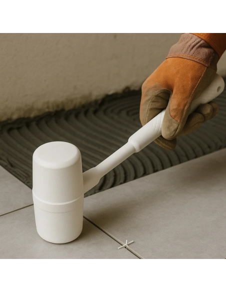 Martello Battipiastrelle Gomma Bianca Antirimbalzo Antimacchia 500gr 