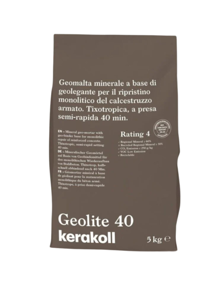 Geomalta Minerale Tixotropica GeoLite 40 Per Strutture Calcestruzzo Kerakoll
