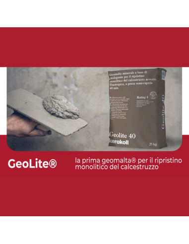 Geomalta Minerale Tixotropica GeoLite 40 Per Strutture Calcestruzzo Kerakoll