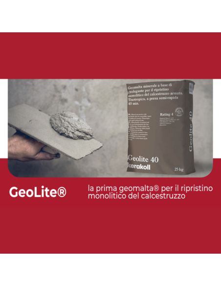 Geomalta Minerale Tixotropica GeoLite 40 Per Strutture Calcestruzzo Kerakoll