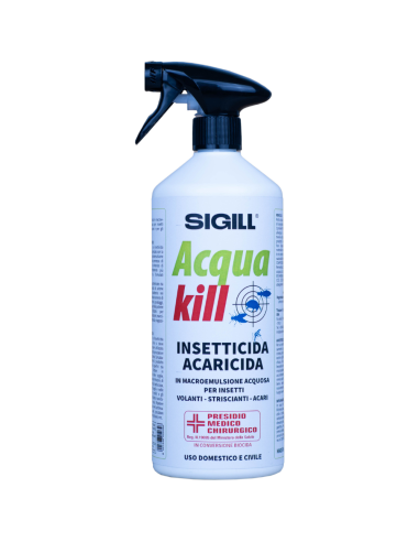 Insetticida Acaricida Acqua Kill Contro Insetti Striscianti Volanti Acari 750 ml