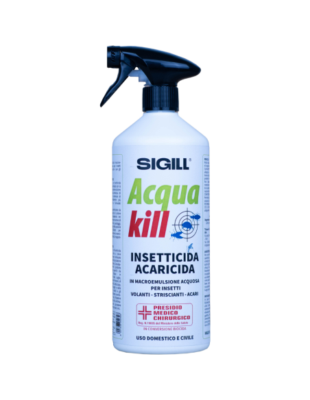 Insetticida Acaricida Acqua Kill Contro Insetti Striscianti Volanti Acari 750 ml