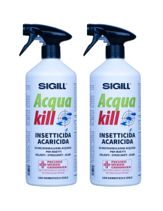 Insetticida Acaricida Acqua Kill Insetti Striscianti Volanti Acari 750ml 2 Pezzi