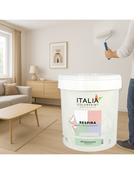 Idropittura Traspirante Semilavabile Bianca Vari Formati Respira Duripaint Italia ColorPaint - foto 6