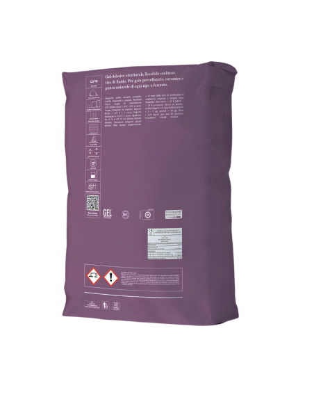 Gel Adesivo Strutturale Flessibile Bianco 25 Kg Incollaggio Confezione 2 Sacchi