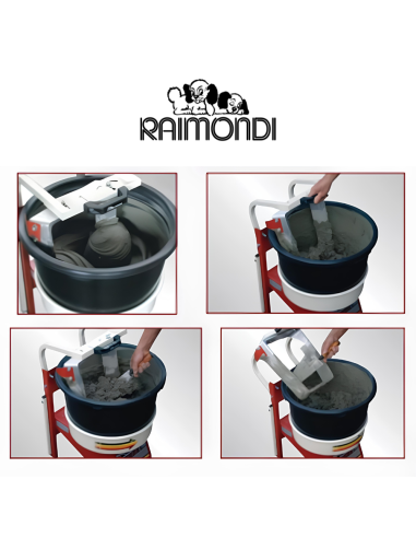 Secchio Plastica Maniglie 45Lt. Betoniera Iperbet Preparazione Impasti 