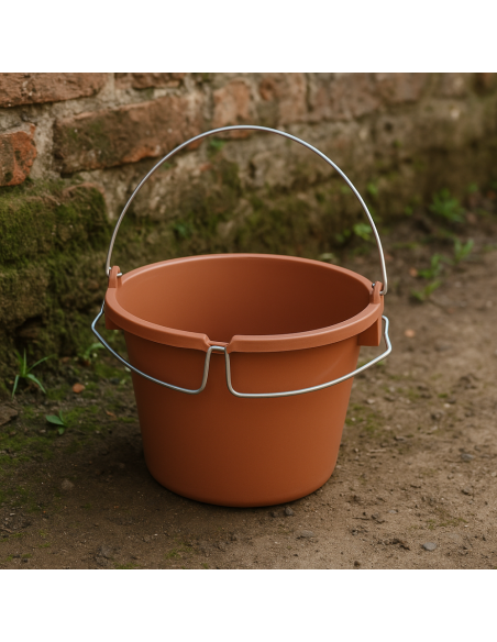 Secchio Supporto Porta Attrezzi Manico In Acciaio 27 Lt. Utensili 