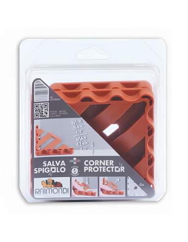 Salvaspigoli PVC Spessore 3-12 mm Protezione Angoli Confezione 4 Pezzi 