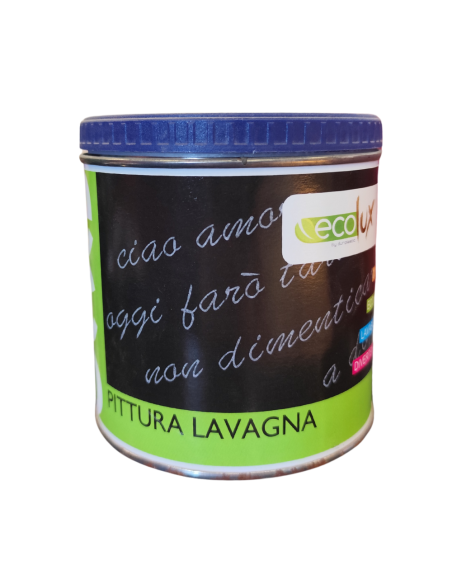 Smalto Ecologico Effetto Lavagna Colore Nero Finitura Opaca Formato 0.5L Ecolux - DURIPLASTIC