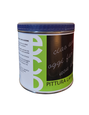 Smalto Ecologico Effetto Lavagna Colore Nero Finitura Opaca Formato 0.5L Ecolux DURIPLASTIC - foto 5