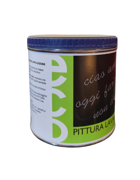 Smalto Ecologico Effetto Lavagna Colore Nero Finitura Opaca Formato 0.5L Ecolux DURIPLASTIC - foto 5