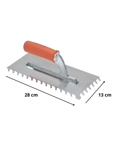 Spatola Frattone Dente Inclinato 28x13 cm Acciaio Inossidabile Antiruggine 2