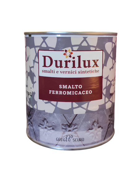Durilux Smalto Sintetico Ferromicaceo Antichizzante Ferro Grigio Scuro 230 - DURIPLASTIC