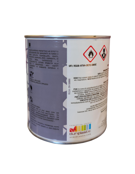 Durilux Smalto Sintetico Ferromicaceo Antichizzante Ferro Grigio Scuro 230 DURIPLASTIC - foto 3