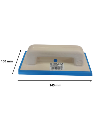 Spatola Fuga Doppio Profilo Gomma Morbida Azzurrina 100x245 mm 