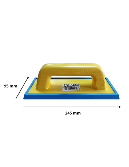 Spatola Fuga Doppio Profilo Gomma Intercambiabile Azzurrina 95x245 mm 