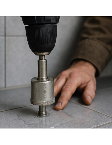 Foretto Diamantato Ad Umido Trapano Avvitatore Attacco A Stelo Diametro 10mm